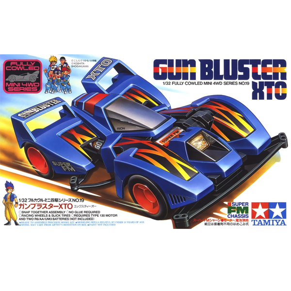 Tamiya 19451 Fully Cowled Mini 4WD Gun Bluster XTO Premium (FM-A