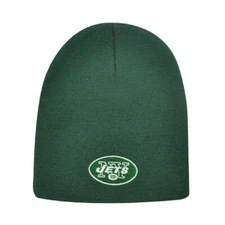 New York Jets Sideline Cold Weather Uncuffed Knit Beanie Skully Cap Hat Green