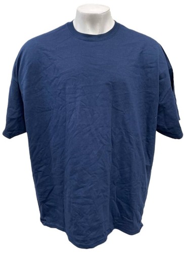 Gildan Ultra Coton Homme Bleu 100% Manches Courtes T-Shirt Sz 4XL Nwot Neuf - Photo 1 sur 2