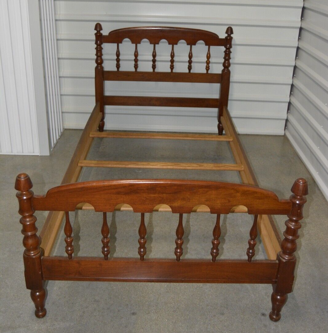 Ethan Allen Sheffield Cherry Twin Spindle Bed Vintage 115612 eBay
