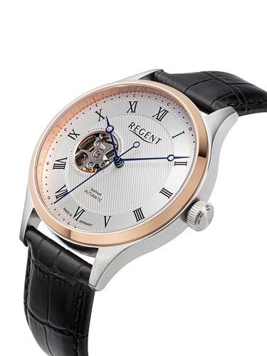 Orologio da uomo Regent Made in Germany automatico vetro zaffiro GM-2217 UVP* 348,00 EUR - Foto 4 di 5