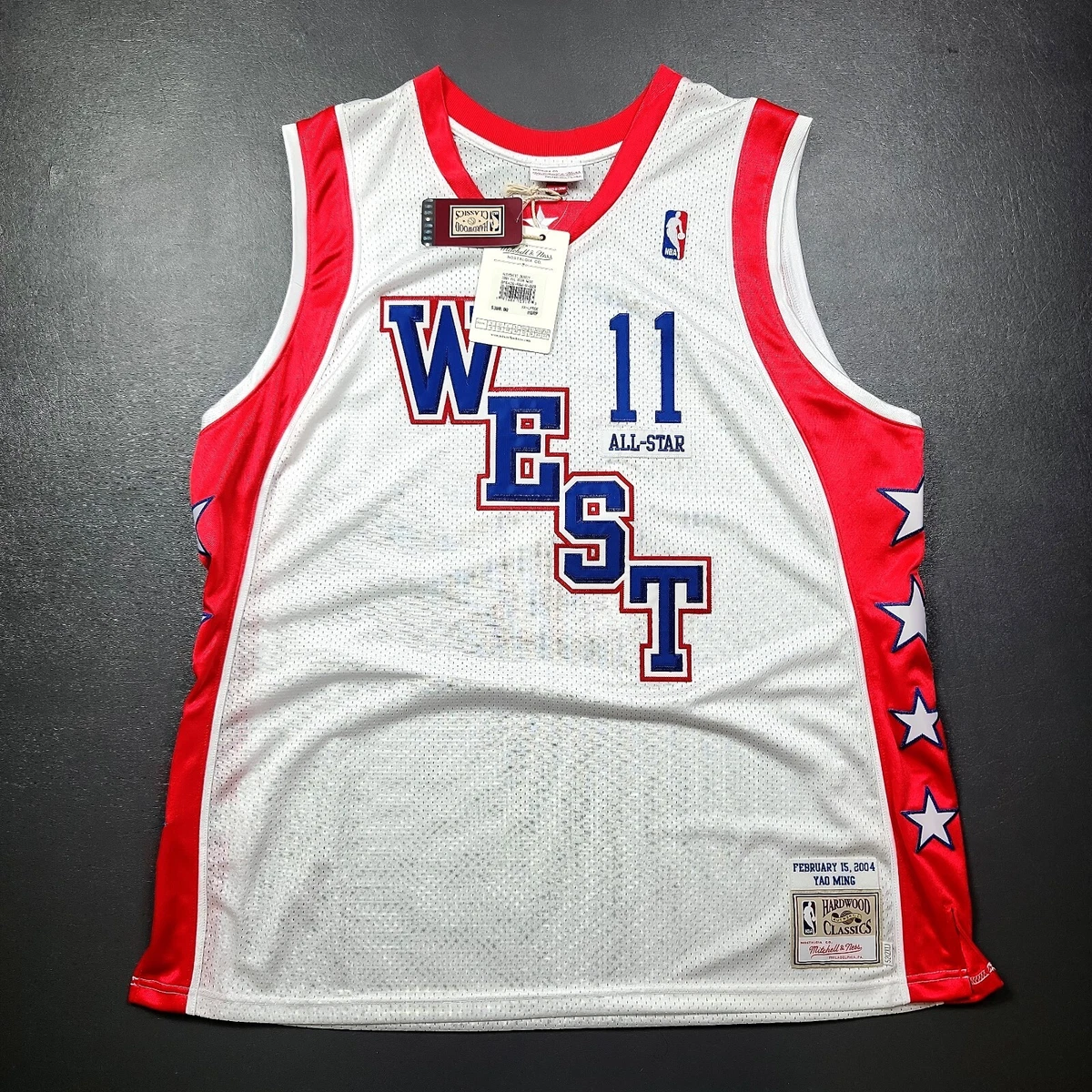 Men's Houston Rockets Yao Ming Mitchell & Ness White Hardwood