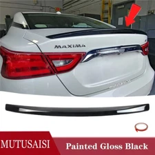 Fits Nissan Maxima 2016-2023 Sedan Rear Trunk Lip Spoiler Wing Decklid ABS Black