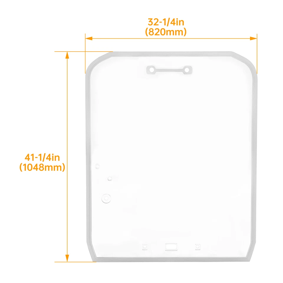 Ventana de puerta de policarbonato antiarañazos compatible con Kubota SVL65, SVL75, SVL90, SVL95, SVL97 Foto 3 de 4