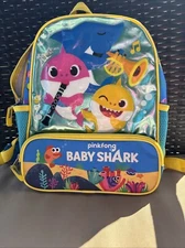 Pinkfong Baby Shark Children’s Backpack Musical Instrument Design 12” Used