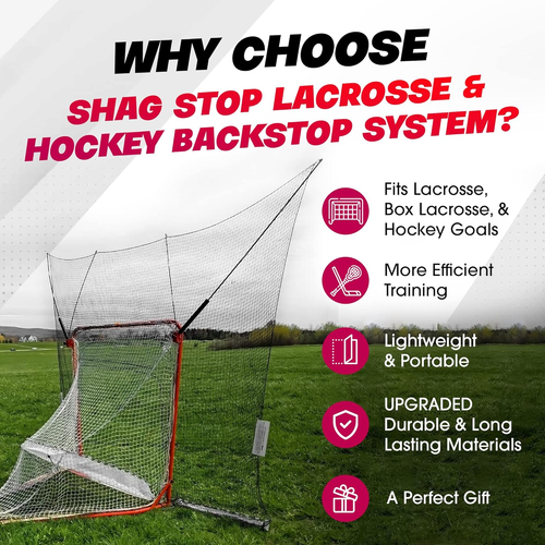 Shag Stop, Lacrosse Goal and Ice Hockey Backstop Net, Durable Lacrosse Backstop - Picture 6 of 9