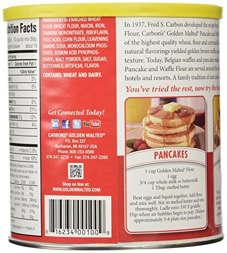 	Golden Malted Waffle and Pancake Flour Original 33-Ounce Can	
