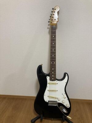 Electric Guitar Fender Stratocaster Black Japan SN JV26434 Electric Guitar Fender Stratocaster Black Japan SN JV26434