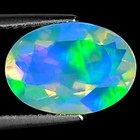 2.07 Ct Natural Ethiopian Faceted Opal Gemstone Multi Color Oval Cut — photo 1