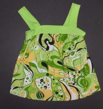 NWOT DANCE Costume Lime Green Printed Tank Top small Child Wolff Fording