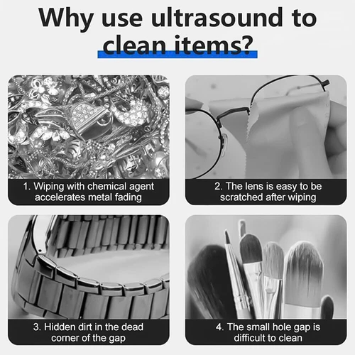 Ultrasonic Jewelry Cleaner Denture Glass Watch Ring Bath Tank Cleaning Machine - Picture 11 of 12