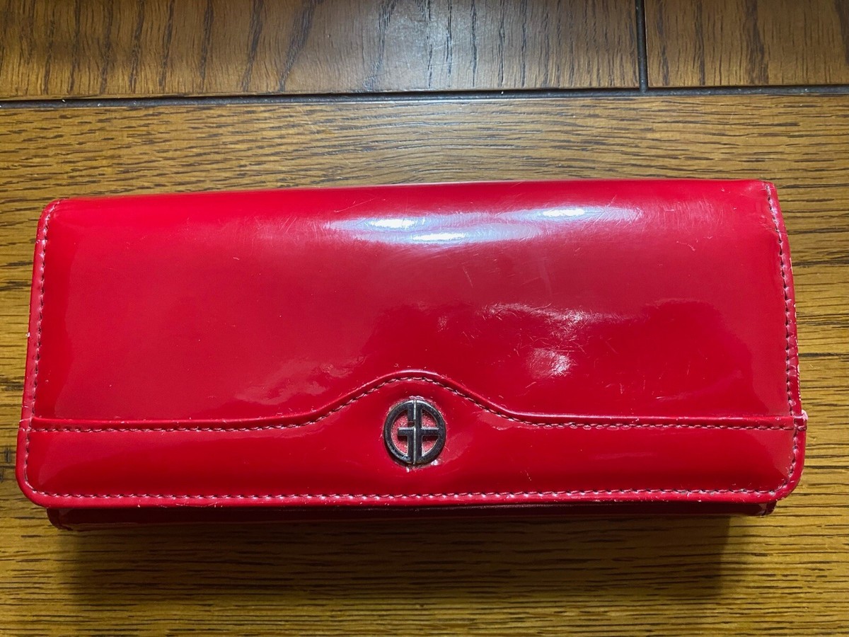 Giani Bernini Bark Patent Wallet - Red | eBay
