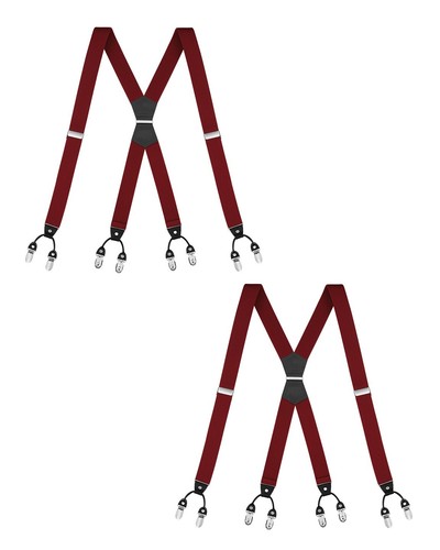 Buyless Fashion 2 Pack Suspender Men - 48" Adjustable Straps 1 1/4" - X Shape - Picture 50 of 90