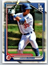 #BP-106 Jaron Elkins 1st 2024 Bowman Paper Prospects Los Angeles Dodgers