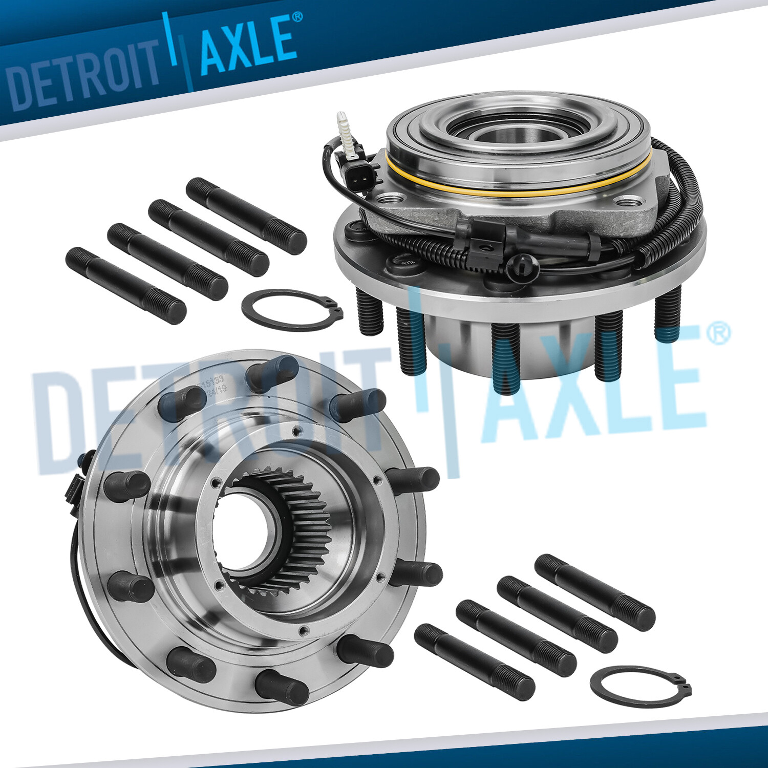 Pair 4WD 10-Lug Front Wheel Bearing Hubs for 2011-2016 F-450 F-550 ...