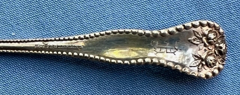 Conjunto de 6 colheres de chá Gorham prata esterlina rosas Lancaster Demitasse lavagem dourada - Imagem 4 de 4