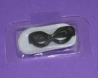 NEW! Vintage Barbie #968 Roman Holiday BLACK Frame EYE GLASSES wWhite CASE REPRO