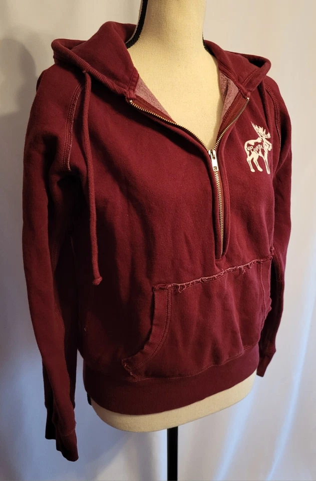 Sudadera con capucha pulóver vintage años 90 CAMP DAVID logotipo alce media cremallera para mujer S  Foto 4 de 4