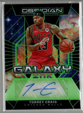 2023-24 Panini Obsidian Galaxy Ink Electric Etch Green #34 Torrey Craig Auto /25