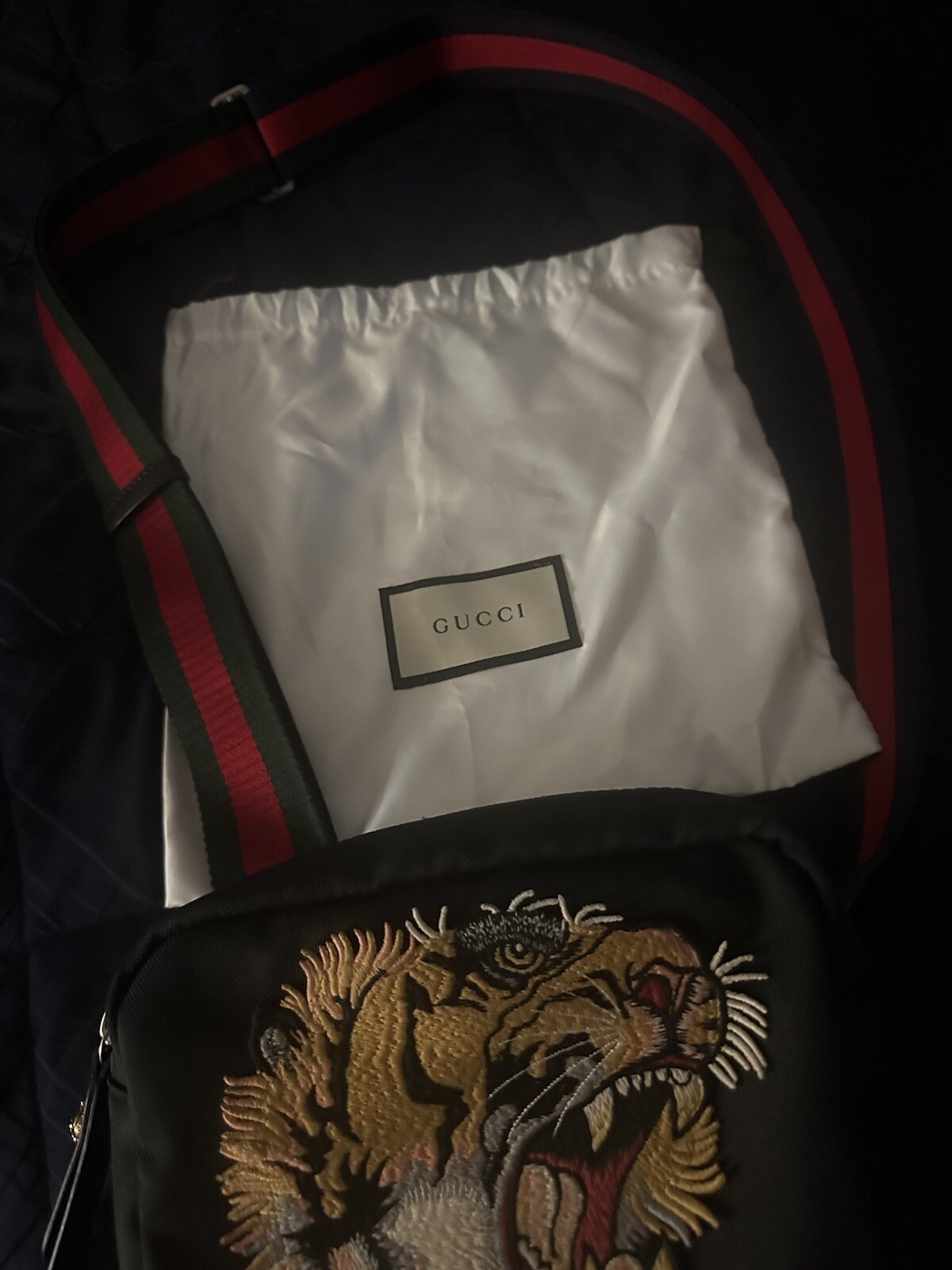 Gucci tiger messenger Bag Small Men Gem
