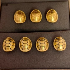 1pcs Pure 999 24K Yellow Gold 3D Lucky Enamel Turtle Shell Pendant 0.3-0.4g