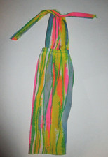 BARBIE...VINTAGE SUPERSTAR ERA COLORFUL HALTER DRESS 1359