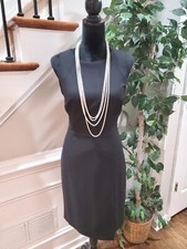 J.CREW Womens Black 100% Wool Sleeveless Round Neck Knee Length Dress Size 8