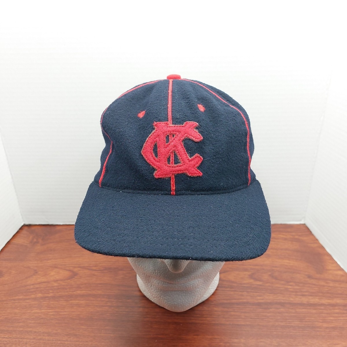 Vtg Ebbets Field Flannels Kansas City Fitted Hat Size 7 1/4