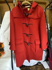 Original Montgomery Wool Ladies Red Duffle Coat Vintage Size 40 Large 22" Pit