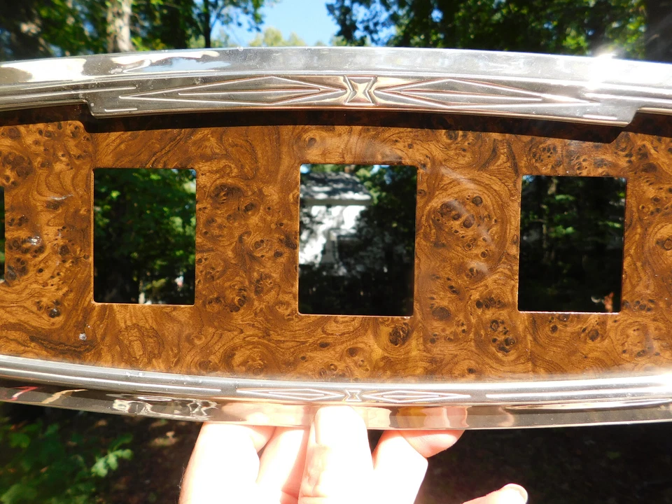 Bisel de cuadro de instrumentos Studebaker Dictator 1929 con inserto de grano de madera personalizado Foto 3 de 4