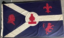 Fort Wayne Indiana Flag Chief Little Turtle, Old Fort, Three Rivers. Vintage