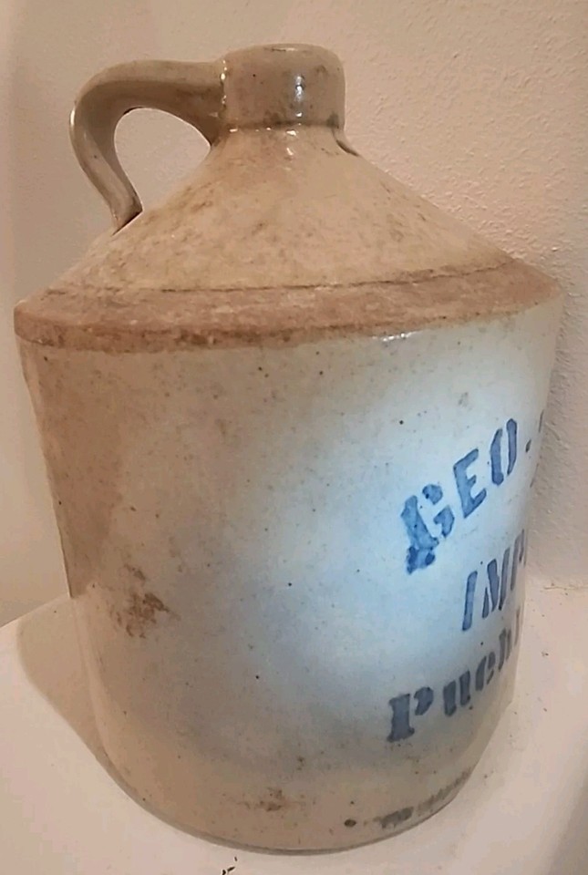 Rare Antique JACKSON Liquor Co PUEBLO CO Stoneware 1/2 Gallon