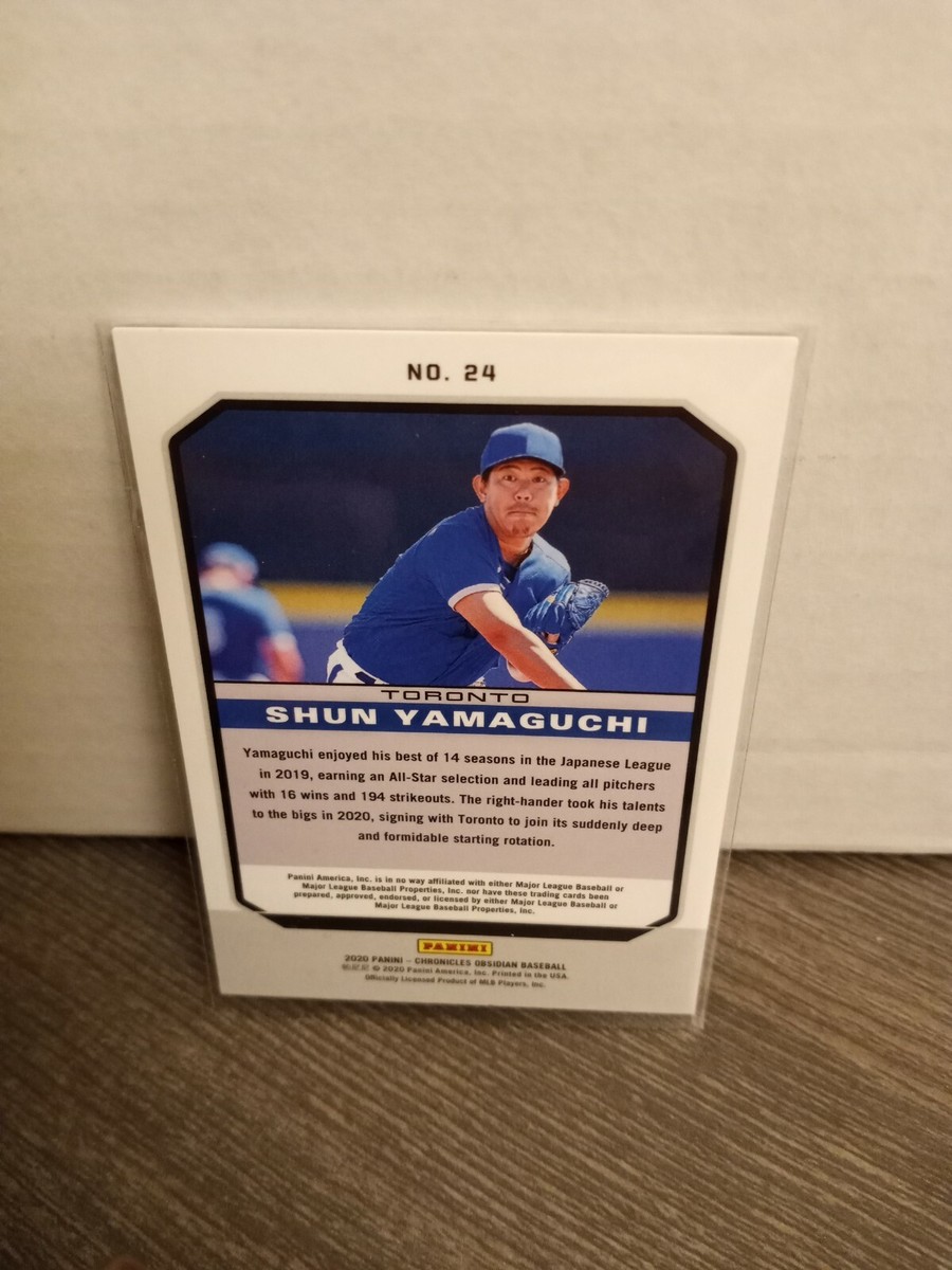 2020 Panini Chronicles Obsidian # 24 Shun Yamaguchi RC Toronto