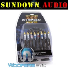 SUNDOWN AUDIO 17FT SAZ 4CHANNEL SOLID 100% OFC COPPER TWISTED RCA AMPLIFIER WIRE