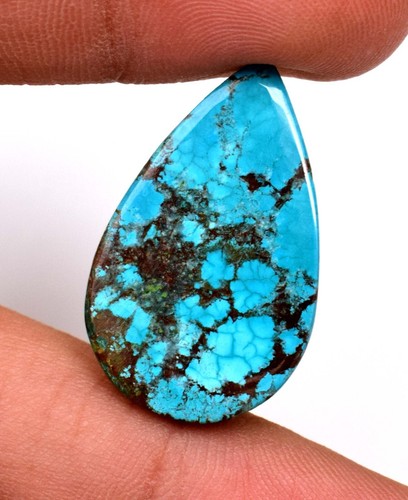 Natural Blue Bisbee Turquoise Cabochon 15.45 Ct Loose Gemstone - Picture 5 of 5