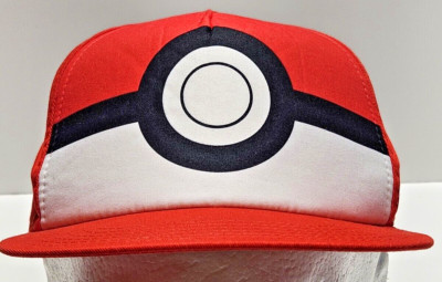 Pokemon Poke Ball Baseball Snapback Hat  Red Youth Boys (OSFM) NEW With Tags