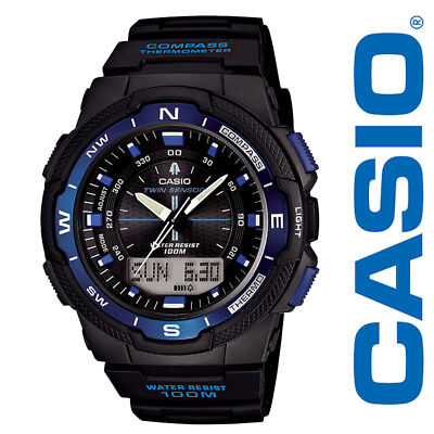 Casio Twin Sensor Watch, Compass, Thermometer, 5 Alarms, World Time,  SGW500H-2BV | eBay