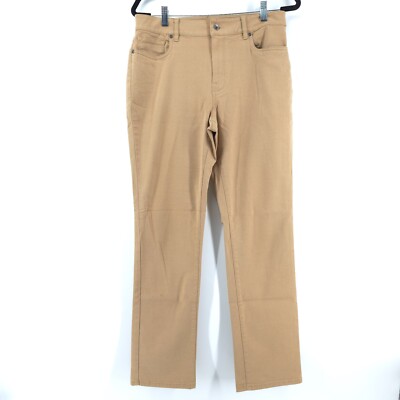 LL Bean Vintage Classic Fit High Rise Camel Comfort Soft Luxe Denim Straight 10R
