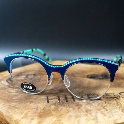 Kenzo Womens Round Glasses Eyeglasses Spectacles Frames KZ2500S Green Blue  UK