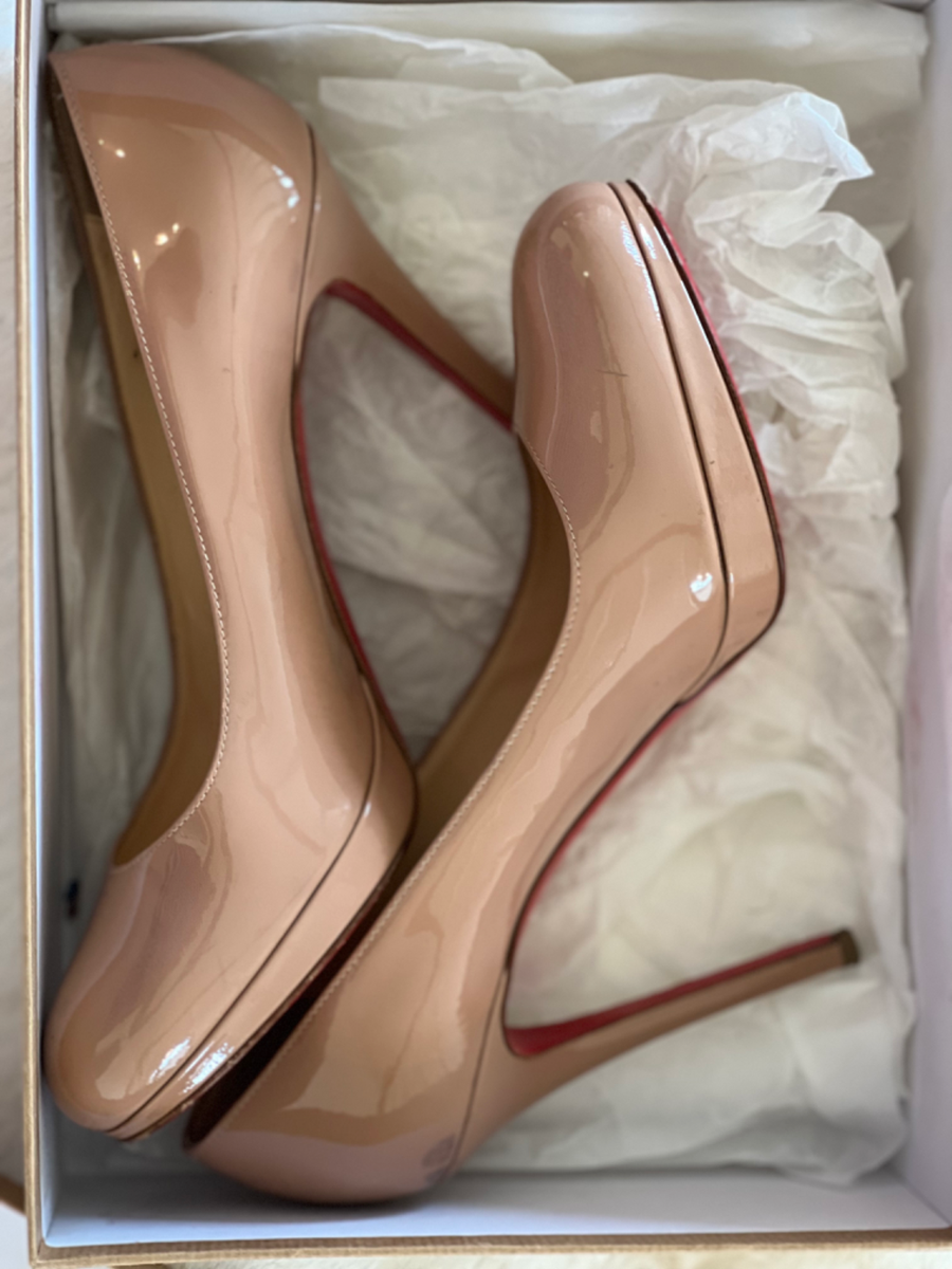Christian Louboutin New Simple Pump 120 Patent Calf Nude Red
