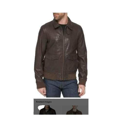 Tommy Hilfiger Leather single riders Jacket cream -L | eBay