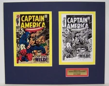 Production Art Cover to CAPTAIN AMERICA #106 by JACK KIRBY matted w/cover copy