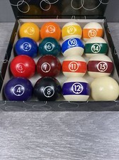 Aramith Continental Pool Balls Complete Set With Box 2-1/4 Billiards