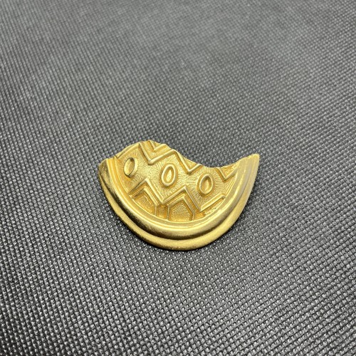 Broche Créateur Marie Paris - Deux Cônes Jumeaux En Métal Doré, Haute Couture Vintage - Occasion