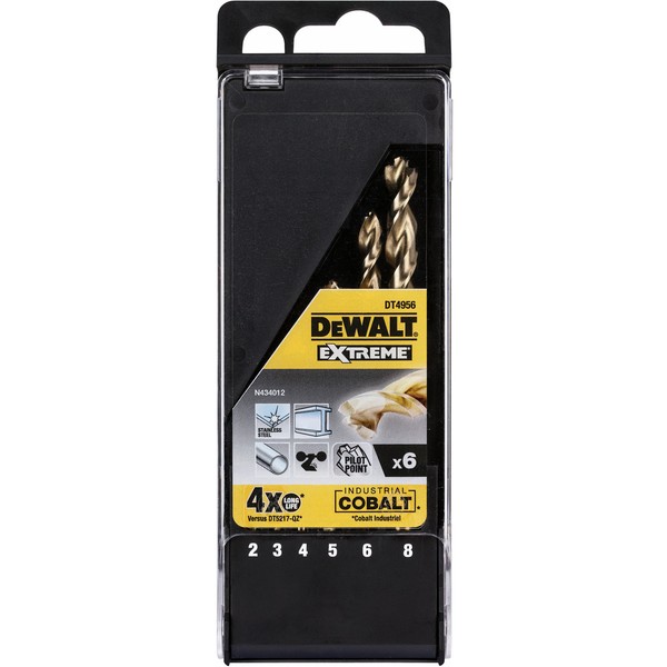 Dewalt Hss(E)-Co Metallbohrer-Satz Dt 4956, 6-Teilig, Bohrer-Satz-image