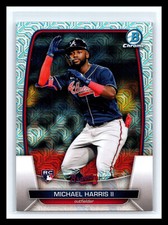 🔥 MICHAEL HARRIS II 2023 BOWMAN CHROME MOJO REFRACTOR HOLO PROSPECTS RC # 76