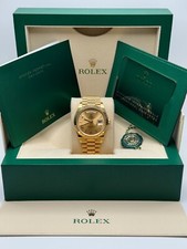 Rolex Day-Date 40 Yellow Gold Champagne Roman Dial Fluted President 228238 2