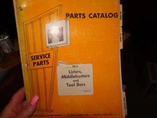 International HarvesterListers Middlebusters Tool Bars Parts Catalog TB-2