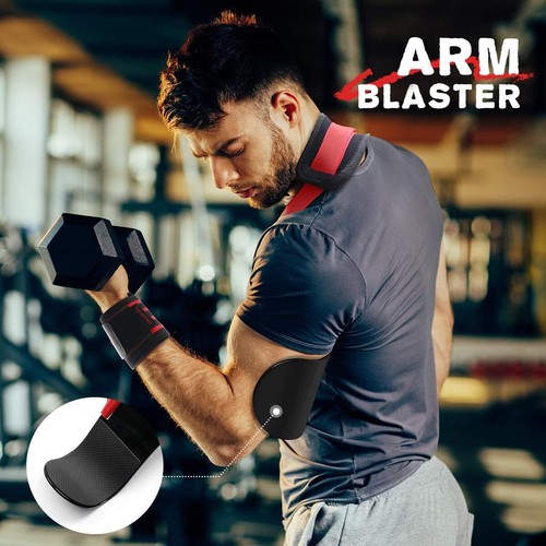 Tikaton Arm Blaster + Wrist Wraps Biceps for Big Arms Bodybuilding Weightlifting - Picture 2 of 7