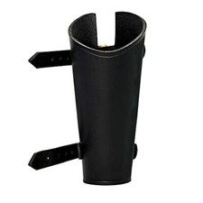 Bracers Genuine Leather Handcrafted Archer Medieval Renaissance Single Black